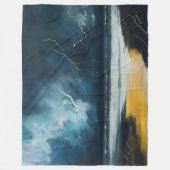 Voor De Storm – Abstract Zeelandschap Fleece Deken (Voorkant)