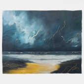 Voor De Storm – Abstract Zeelandschap Fleece Deken (Voorkant (Horizontaal))