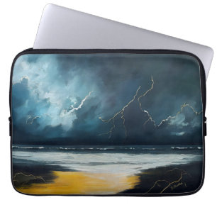 Voor De Storm – Abstract Zeelandschap Laptop Sleeve