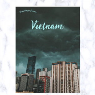 Vóór de storm in Hanoi Vietnam Briefkaart