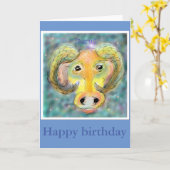 voor de taurus verjaardag kaart (Gele Bloem)