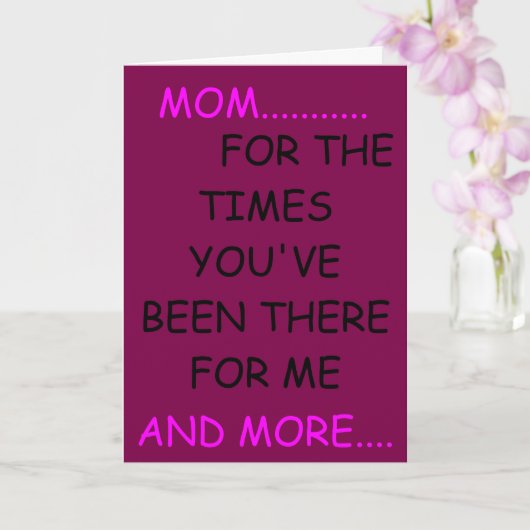 Voor de Times Card voor Moederdag Kaart (Orchidee)