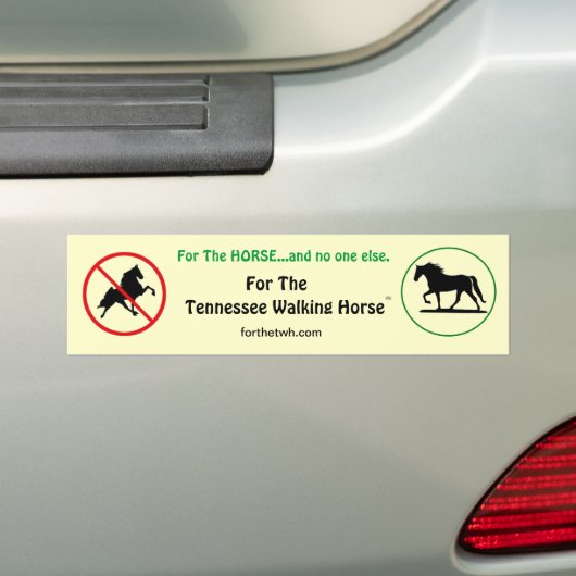 Voor de TWH Bumpersticker (Op auto)