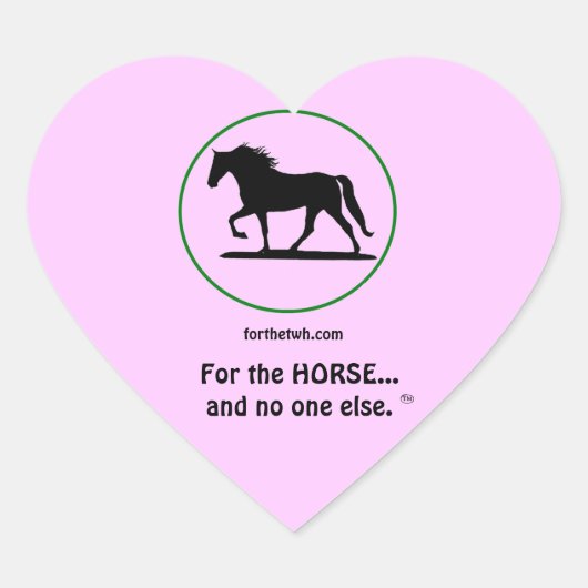 Voor de TWH-Sticker Hart Sticker (Voorkant)