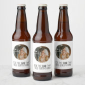 Voor de vader die alles oplost." bier etiket (Flessen)