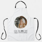 "Voor de vader die alles oplost" Schort (Voorkant)