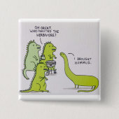 Voor de vegetariërs en vegetariërs! vierkante button 5,1 cm (Voorkant)