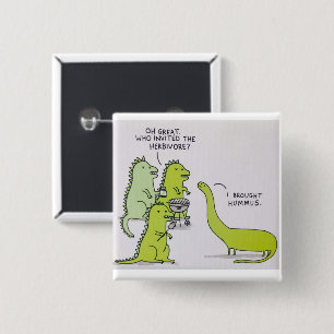 Voor de vegetariërs en vegetariërs! vierkante button 5,1 cm