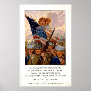 Voor de veiligheid van vrouwen...hulp tot het pijn poster