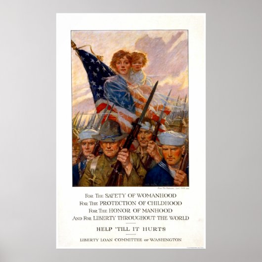 Voor de veiligheid van vrouwen...hulp tot het pijn poster (Voorkant)