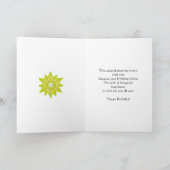 Voor de verjaardagskaart van de Neef met gele Kaart (Binnen)