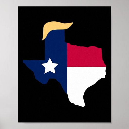 Voor de verkiezing van Trump 2020 Texas vlag Trump Poster (Voorkant)