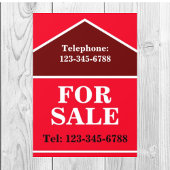 VOOR DE VERKOOP VAN BIG BOLD SIGNAGE Real Estate Raamsticker