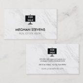 Voor de verkoop van onroerend goed als agent afsprakenkaartje (Voorkant / Achterkant)