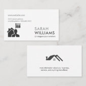 Voor de verkoop van onroerend goed visitekaartje (Voorkant / Achterkant)