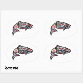 VOOR DE VERPLAATSING OVALE STICKER (Vel)