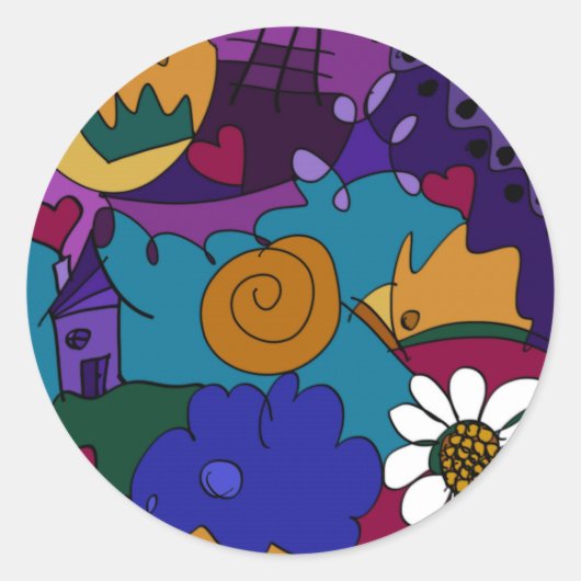 Voor de Viering Ronde Sticker (Voorkant)