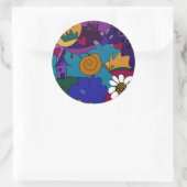 Voor de Viering Ronde Sticker (Tas)