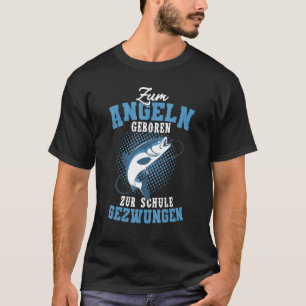 Voor de vissen geboren  Zeggende Hengelaar Visser T-shirt