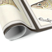 Voor de visser - een walleelvormig ontwerp cadeaupapier (Rol Hoek)