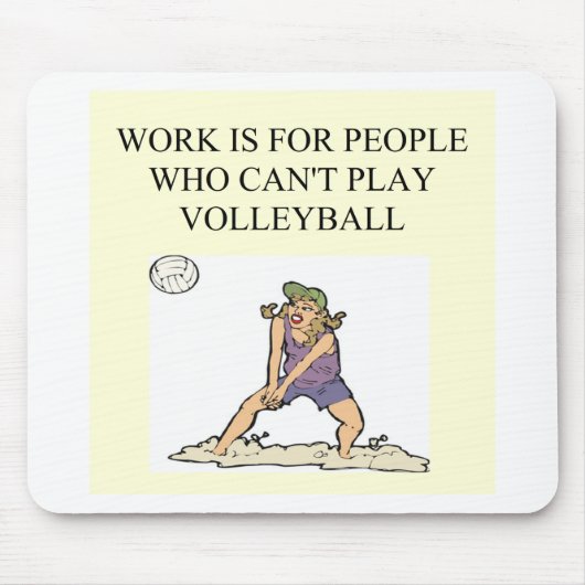 voor de volleybalspeler muismat (Voorkant)