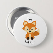 Voor de vossep-knop ronde button 7,6 cm (Voorkant /achterkant)