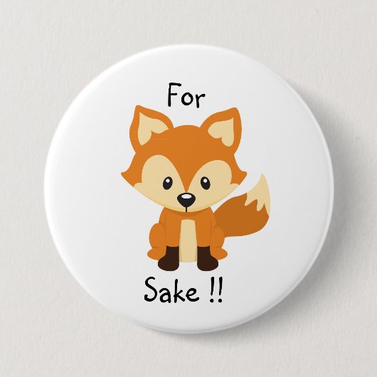 Voor de vossep-knop ronde button 7,6 cm (Voorkant)