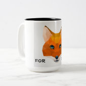 Voor de vossep tweekleurige koffiemok (Voorkant links)