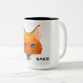 Voor de vossep tweekleurige koffiemok (Voorkant rechts)