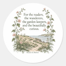 Voor de Wandelaars Ronde Sticker— Kustpad