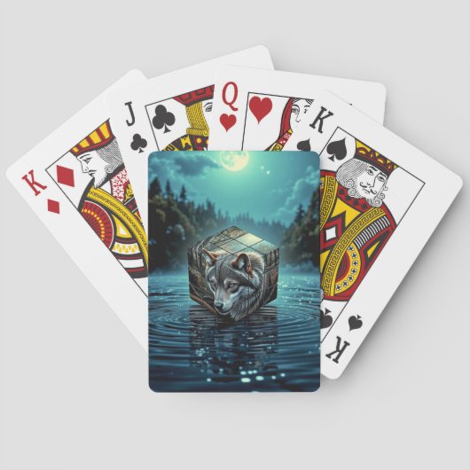 Voor de wolvenliefhebber pokerkaarten (Achterkant)
