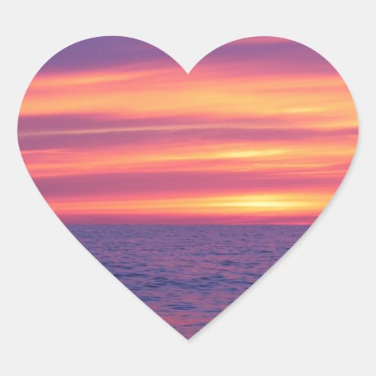 Voor de zonsopgang hart sticker (Voorkant)