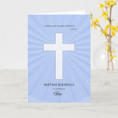 Voor de Zoon doop, gloeiend kruis Kaart (Gele Bloem)