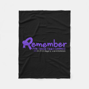 Voor degenen die Alzheimerheimer niet kunnen krijg Fleece Deken