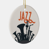 Voor degenen die jazz leuk vinden. keramisch ornament (Rechts)