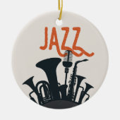 Voor degenen die jazz leuk vinden. keramisch ornament (Voorkant)