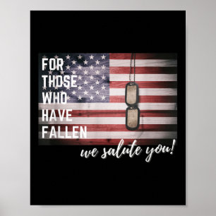 Voor degenen die zijn gevallen - Patriottische Mem Poster