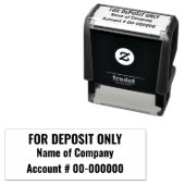 Voor deposito alleen bank of credit unie  zelfinktende stempel (In situ)