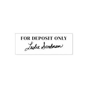 Voor deposito-handtekening: Zelfinkend stempel