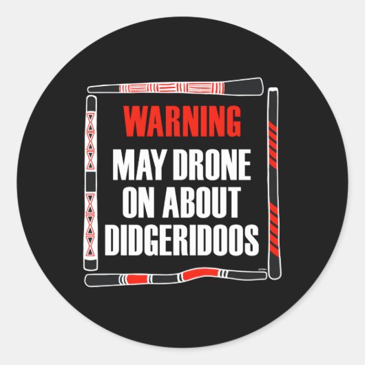 Voor Didgeridoo speler Yidaki Didjeridu Didge Geek Ronde Sticker (Voorkant)