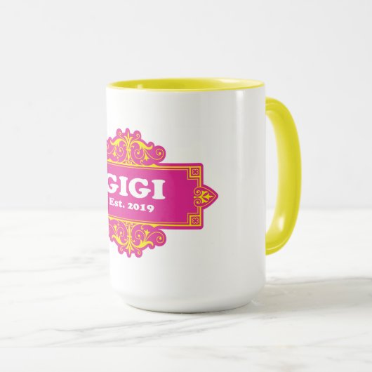 Voor die speciale "GiGi 2019" Mok (Voorkant rechts)
