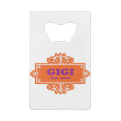 Voor die speciale "GiGi 2020" Creditkaart Flessenopener (Achterkant)