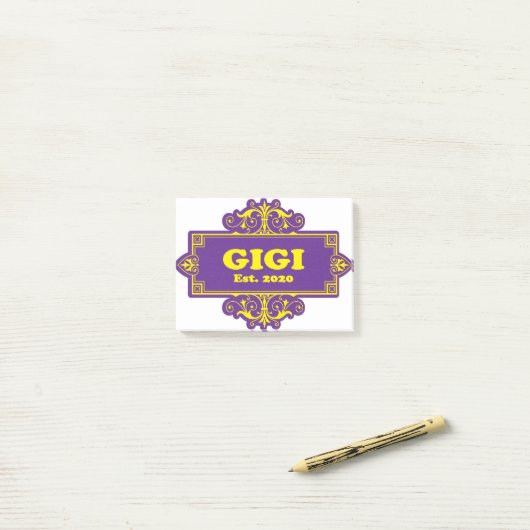 Voor die speciale "GiGi 2020" Post-it® Notes (Op bureau)
