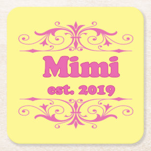 Voor die speciale "Mimi 2019" Kartonnen Onderzetters