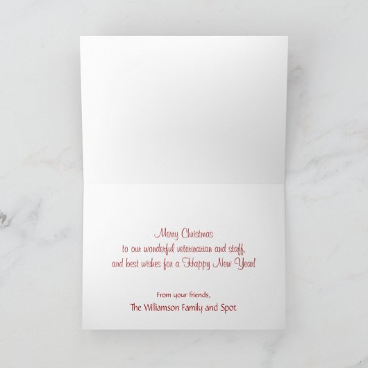 Voor Dierenarts Siamese Cat Merry Christmas Kaart (Binnen)
