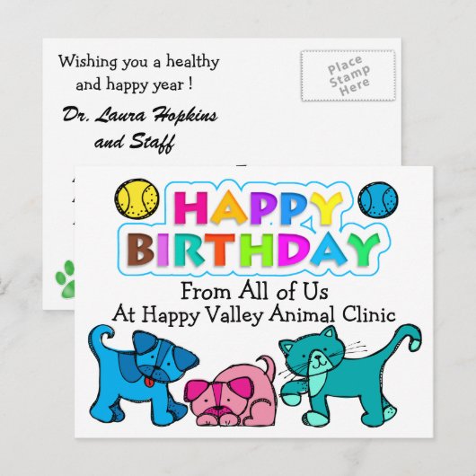 Voor dierenartsen - SRF Briefkaart (Voorkant / Achterkant)