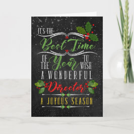 voor Director Best Time of Year Kerstmis Feestdagen Kaart