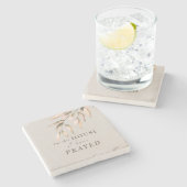 Voor dit huis heb ik gebeden Herfstloof Stenen Onderzetter (Zijkant)