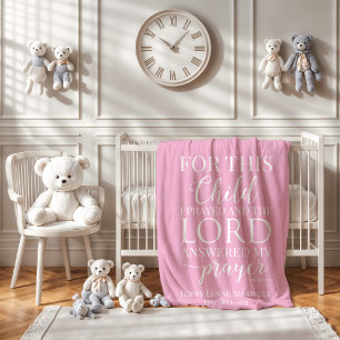 Voor dit kind bad ik een gepersonaliseerde babydek sherpa deken