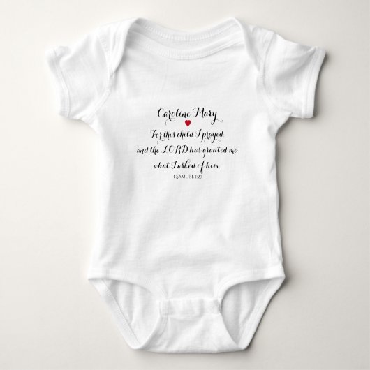 Voor dit kind heb ik Baby Bodysuit gebeden (Voorkant)
